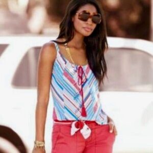 CAbi All Aboard Nautical Tassle Tank Top